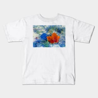 Icy Maple Leaf Kids T-Shirt